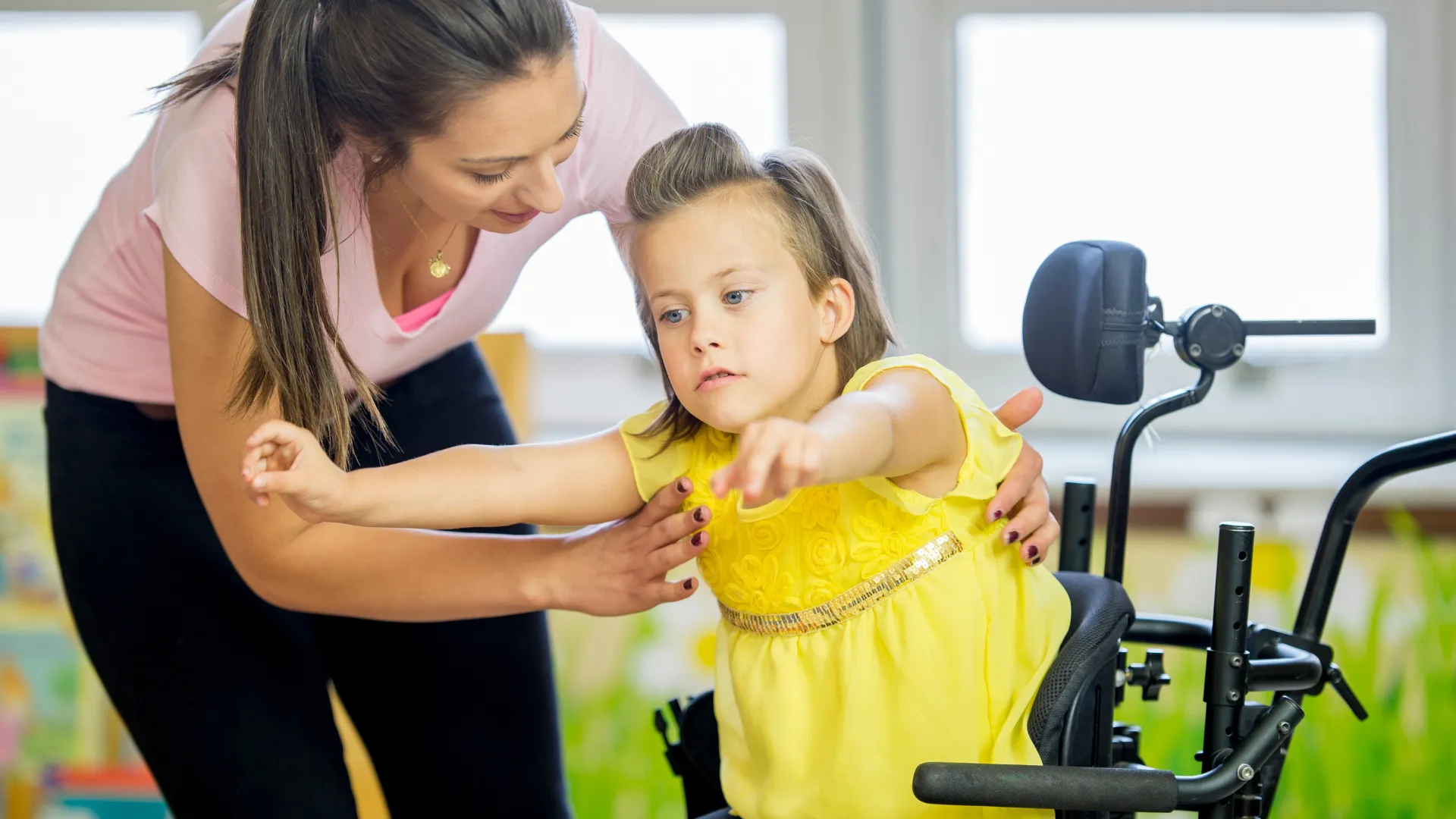 Caring interaction with a disabled individual